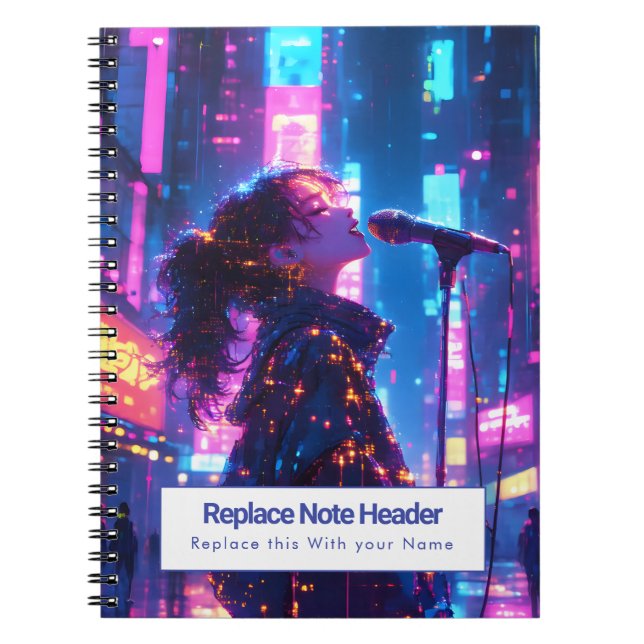 Personalized Anime Themed Notebook (Front)