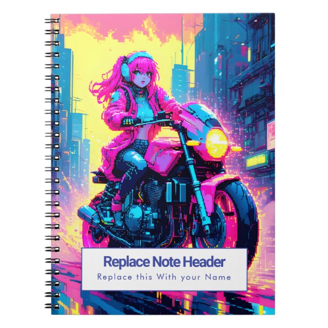 Personalized Anime Themed Notebook (Front)