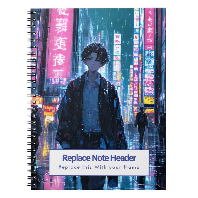 Personalized Anime Themed Notebook (Front)