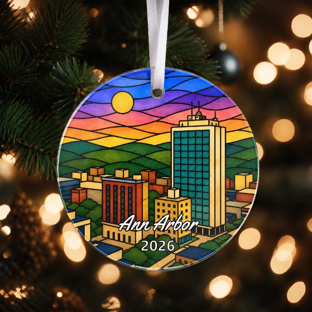Personalized Ann Arbor Acrylic Ornament, Custom Mi Ornament (Creator Uploaded)