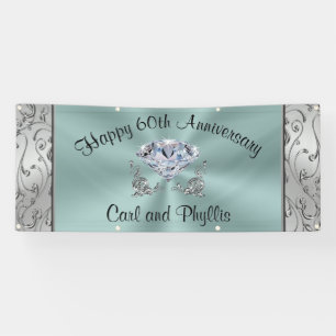 Personalized Anniversary Banner, Your Text, Colour Banner