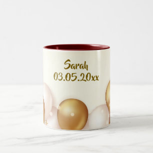 Personalized Anniversary Gifts - Custom birthday Two-Tone Coffee Mug