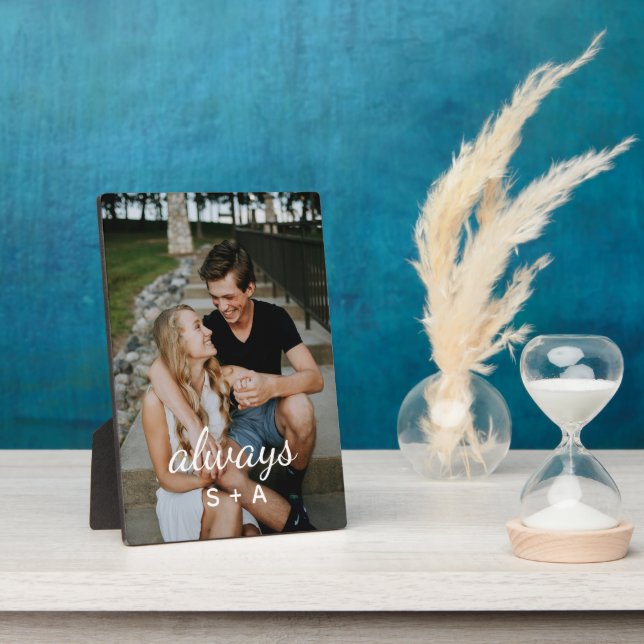 Personalized Anniversary Gifts - Custom Couple Plaque (Side)