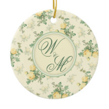 Personalized anniversary ornament monogram