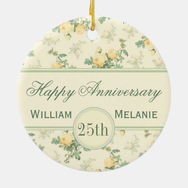Personalized anniversary ornament monogram (Back)