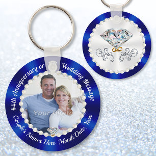 Personalized, Anniversary Party Favors for Guests, Keychain