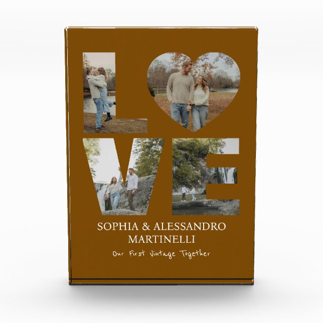 Personalized Anniversary Photo Block (Front)