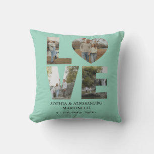 Personalized Anniversary Photo  Throw Pillow