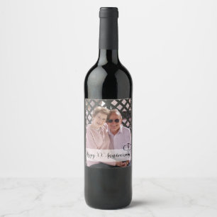 Personalized Anniversary Wine Bottle Labels