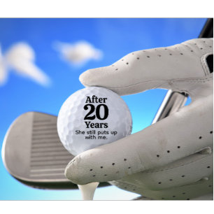 Personalized Anniversary Years Black Colour Font Golf Balls