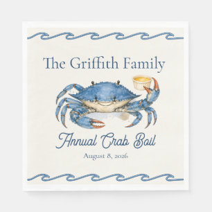 Personalized Annual Crab Boil Paper Napkins