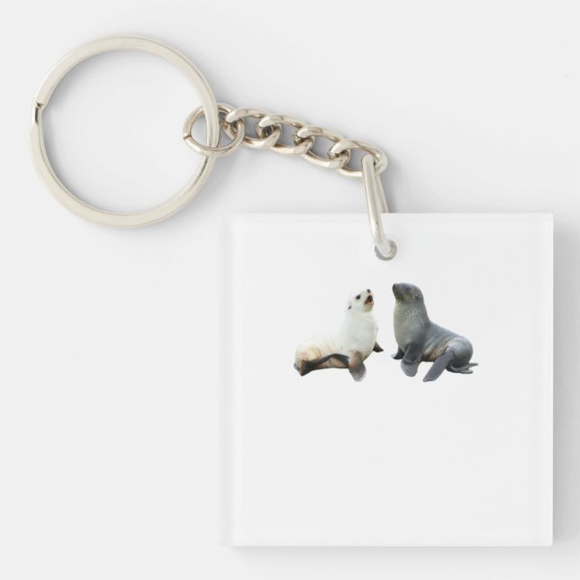 Personalized Antarctic Backpack Tag Keychain (Front)