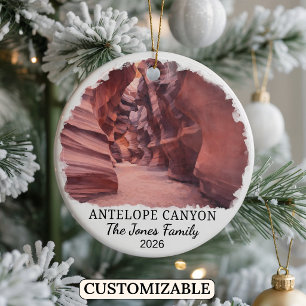 Personalized Antelope Canyon Ornament, Arizona Ceramic Ornament