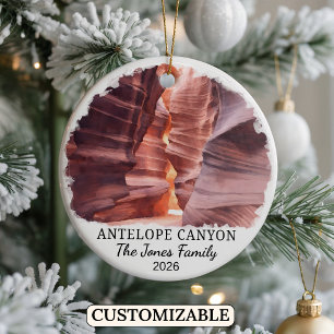 Personalized Antelope Canyon Ornament, Arizona Ceramic Ornament