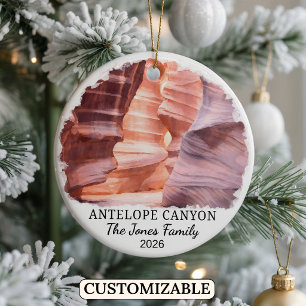 Personalized Antelope Canyon Ornament, Arizona Ceramic Ornament
