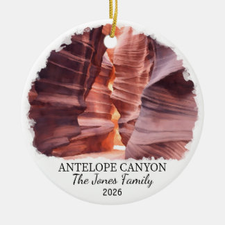 Personalized Antelope Canyon Ornament, Arizona Ceramic Ornament