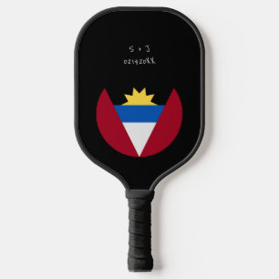 Personalized Antigua and Barbuda Flag  Pickleball Paddle