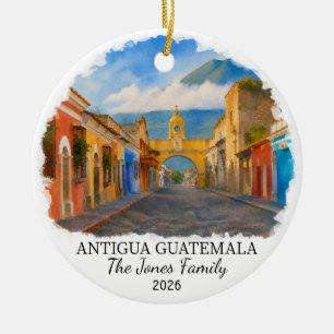 Personalized Antigua Guatemala Ceramic Ornament, C Ornament