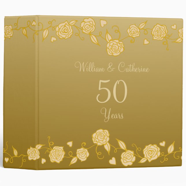 Personalized Antique Anniversary Binder (Front/Spine)