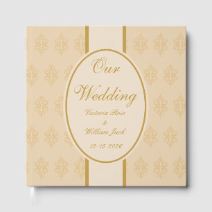 Personalized Antique Lace Wedding Guestbook 