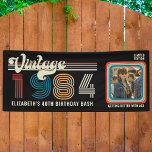 Personalized Any Age Vintage Custom Photo Birthday Banner<br><div class="desc">Add a touch of classic nostalgia to your outdoor birthday party with our Personalized Any Age Vintage Custom Photo Birthday Banner! Featuring simple modern script and stylish retro typography, this banner captures the essence of vintage charm. Perfect for any age birthday celebration, it's a standout decoration that adds a personalized...</div>