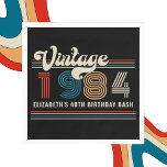 Personalized Any Age Vintage Custom Photo Birthday Napkin<br><div class="desc">Add a touch of classic nostalgia to your birthday celebration with our Personalized Any Age Vintage Custom Photo Birthday Napkins! Perfect for milestone birthdays like 70th, 80th, or 90th, or any age celebration from 21st to 60th, these napkins capture the timeless charm of yesteryears. Crafted with a vintage retro design,...</div>