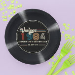 Personalized Any Age Vintage Custom Photo Birthday Paper Plate<br><div class="desc">Add a touch of vintage flair to your birthday party with our Personalized Any Age Vintage Custom Photo Birthday Paper Plates designed to look like records! Whether you're celebrating any age from 1 to 100, our plates are the perfect addition to your outdoor birthday bash. With their customizable design and...</div>