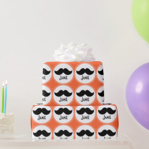 Personalized Any Colour Moustache Wrapping Paper