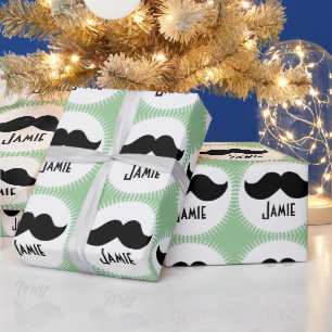 Personalized Any Colour Moustache Wrapping Paper