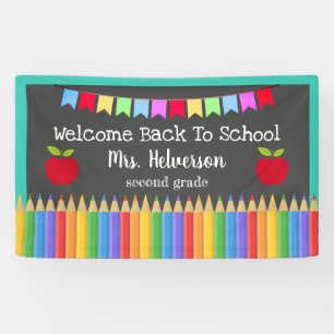 Personalized any grade welcome back to school banner