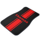 Personalized Any Name Red Racing Stripe Floor Mats