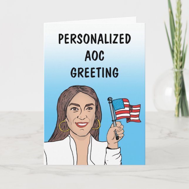 Personalized AOC Greeting Card (Front)