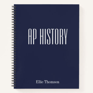Personalized AP History Lined Paper Simple Design Notebook