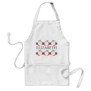 Personalized Apple Border Standard Apron