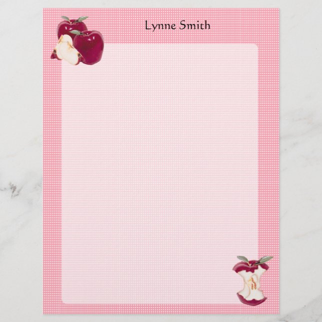 Personalized Apple Letterhead (Front)
