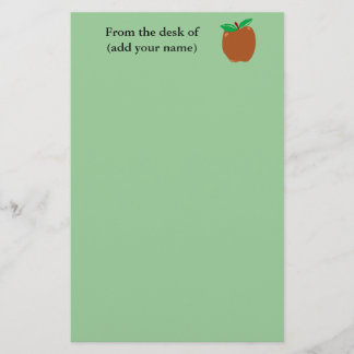 Personalized Apple Stationary Stationery