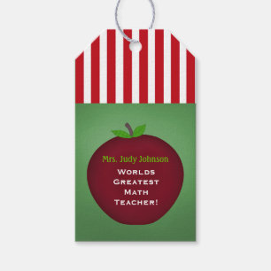 Personalized Apple Teacher Gift Tags
