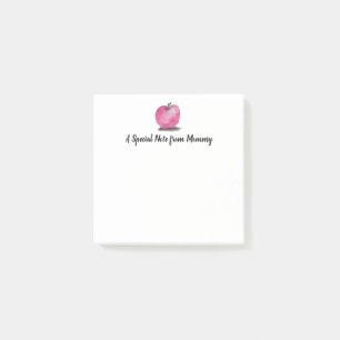 Personalized apple watercolor A special note Mommy
