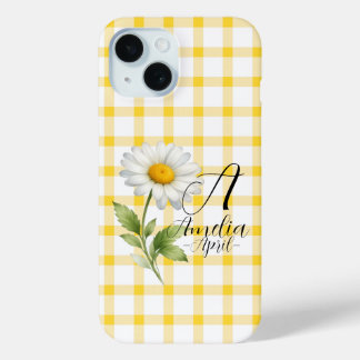 Personalized April Daisy Birth Flower Phone Case