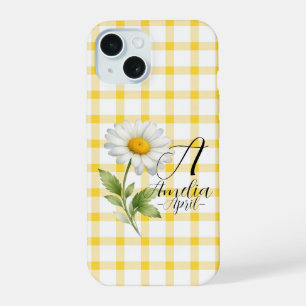 Personalized April Daisy Birth Flower Phone Case