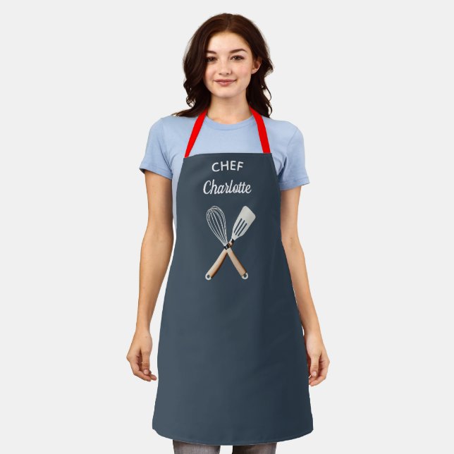 Personalized apron, custom name apron (Worn)