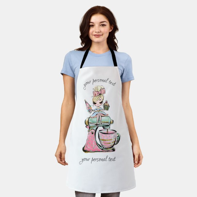 Personalized apron, Sweet Cook Apron (Worn)