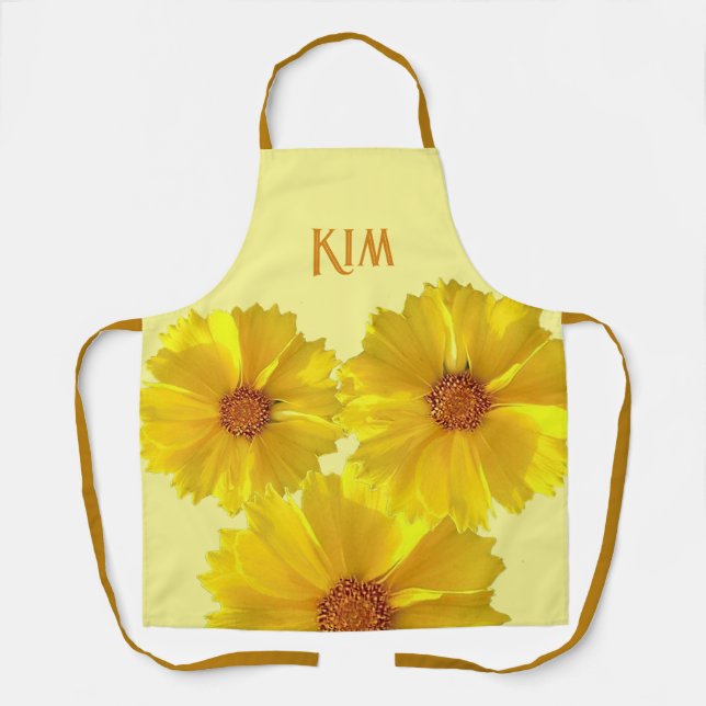 Personalized Apron, the 'Wildflowers' Collection. Apron (Front)
