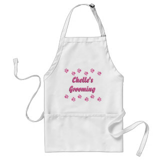 Personalized Apron With Pink Paw Prints