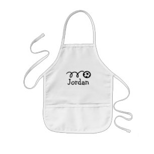Personalized aprons for kids   Soccer ball design