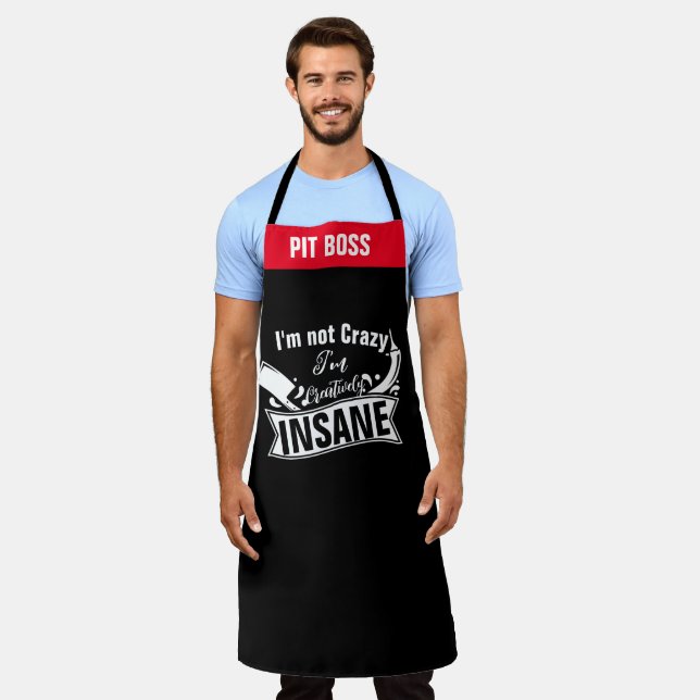 Personalized Aprons, Funny Apron, Custom Name Cook Apron (Worn)