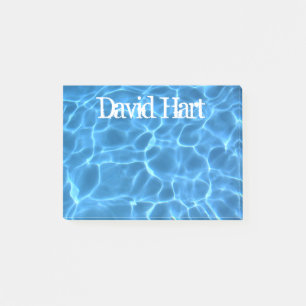 Personalized Aqua Blue Swimming Pool Post-it Notes