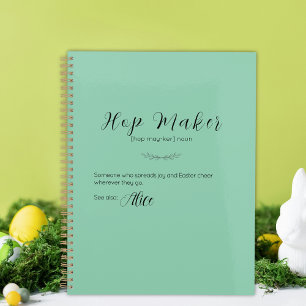 Personalized Aqua Easter Bunny Planner - Hop Maker