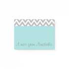Personalized Aqua Post It Notes Notepad Gift