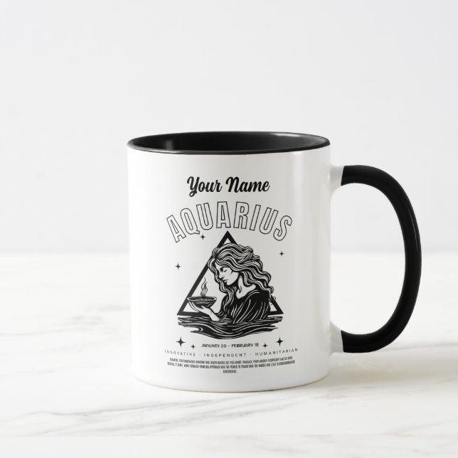 Personalized Aquarius Coffee Mug (Right)